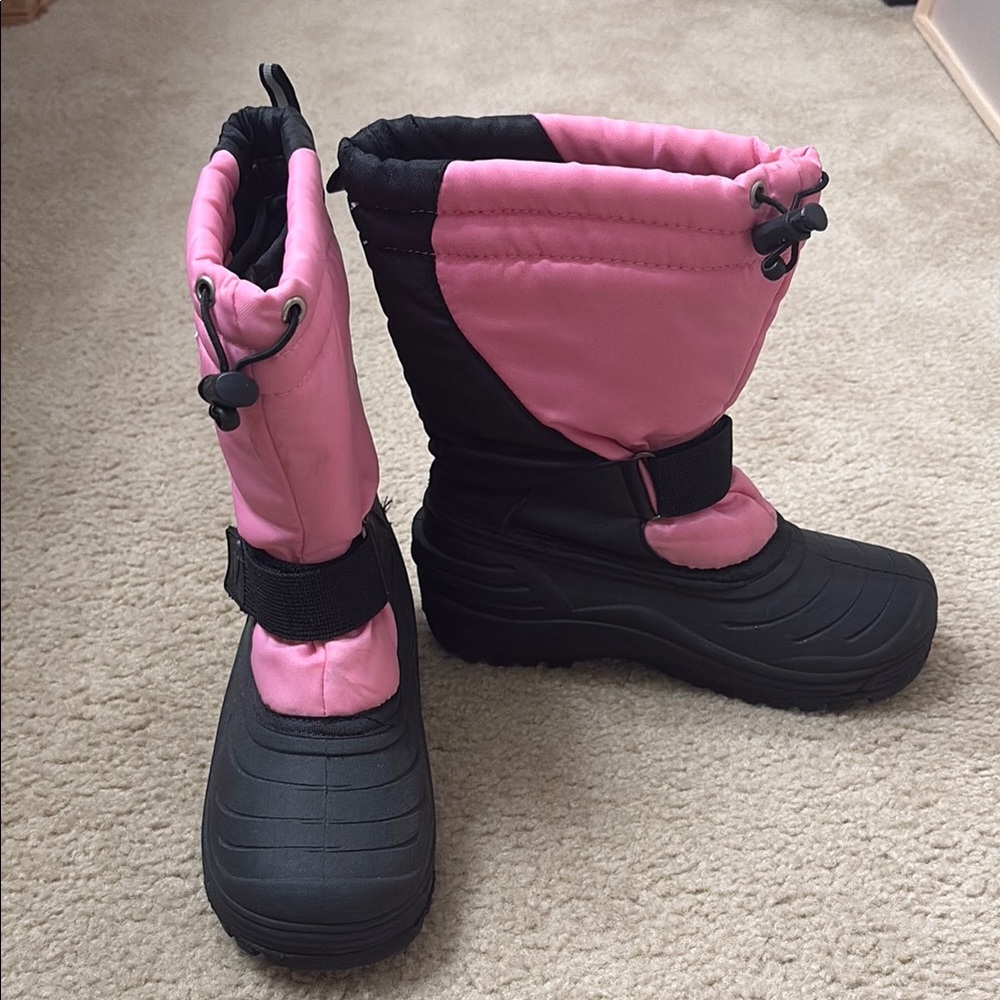 Pink and Black Winter Boots